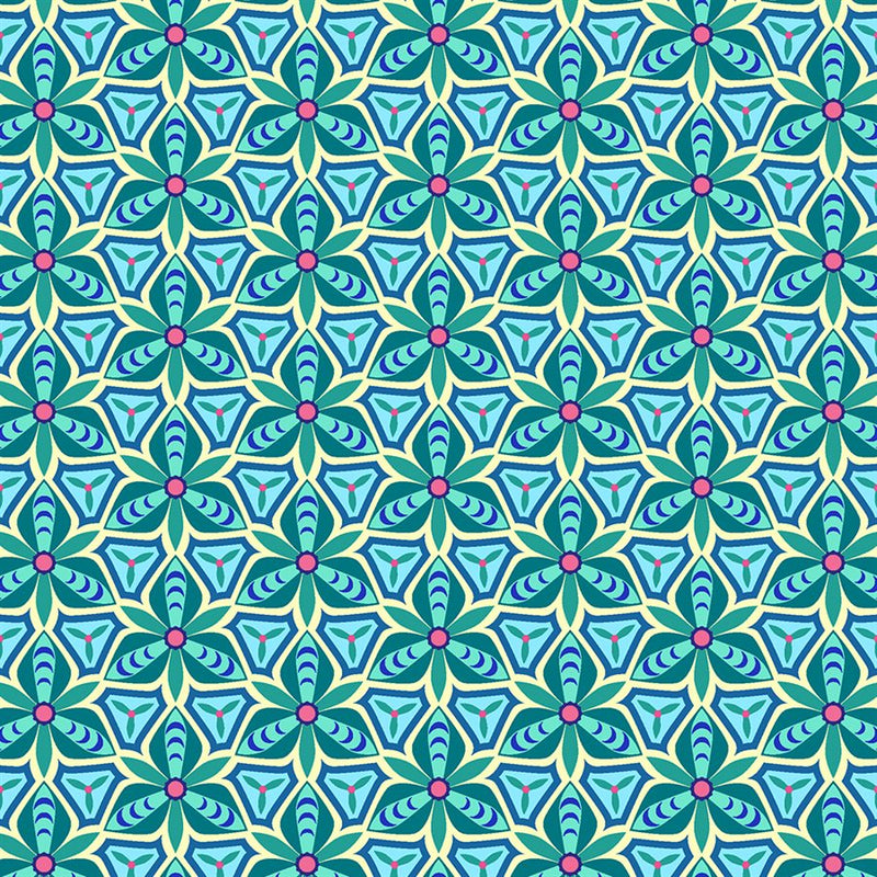 Sunnyside - Floral Tiles - Teal