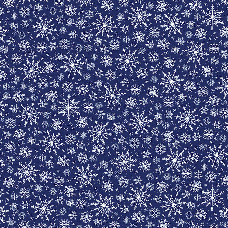 Happy Llamadays - Snowflakes - Blue