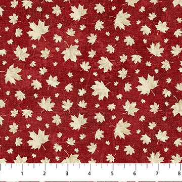 Tartan Traditions - Maple Leaves  - Red