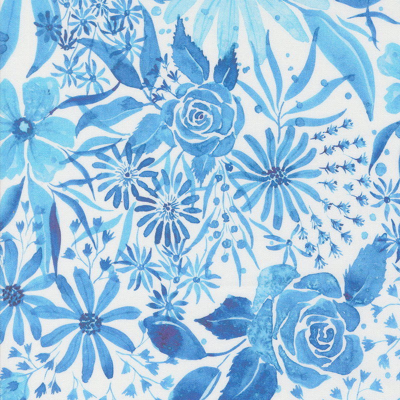 Sunshine and Blue Skies  - Florals Watercolor - Water