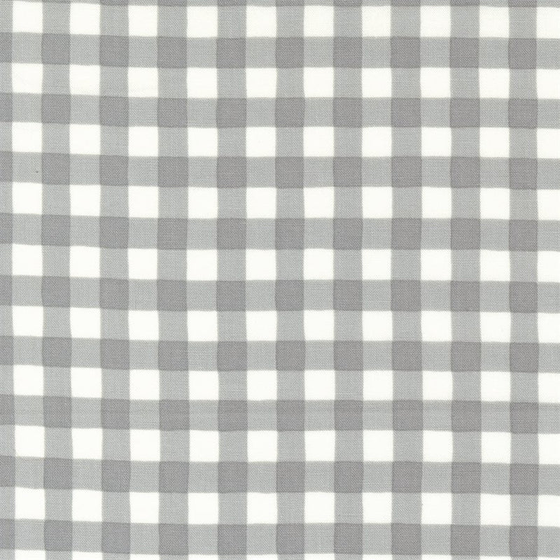 Honey and Lavender - Large Gingham - Grey