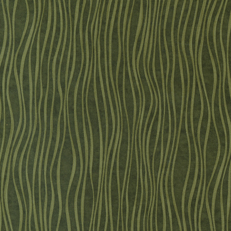 In Bloom - Wavy Stripe - Leaf