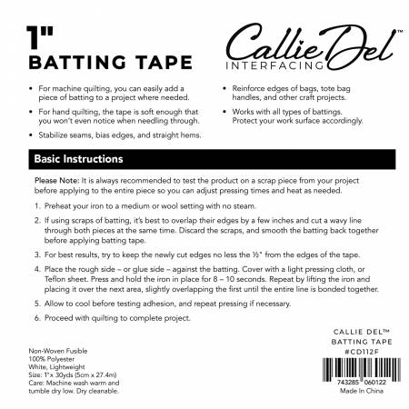 1" Batting Tape - 30 Yards