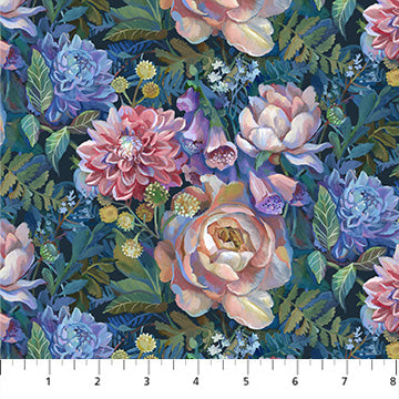 Elegance - Floral - Navy Multi