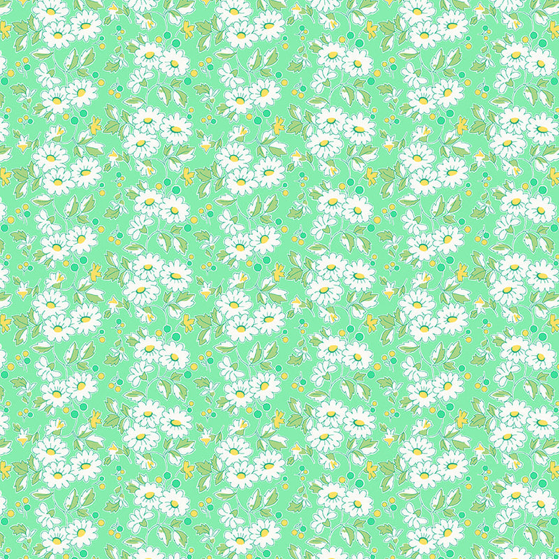 Nana Mae 7 - Floral - Light Green