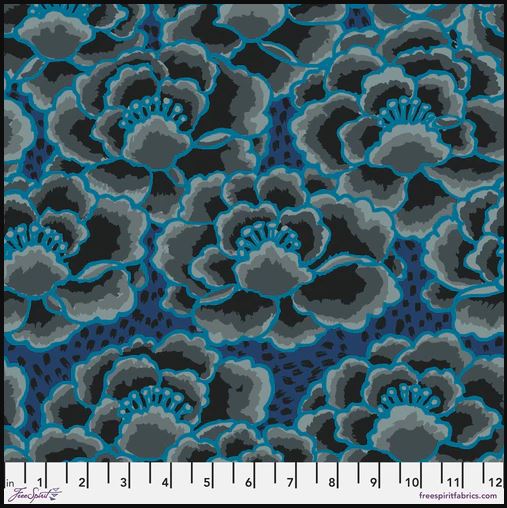 Kaffe Fassett Collective - Tonal Floral - Charcoal