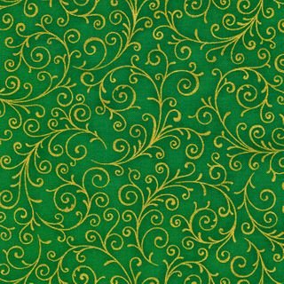 Holiday Floursih - Scrolls Green