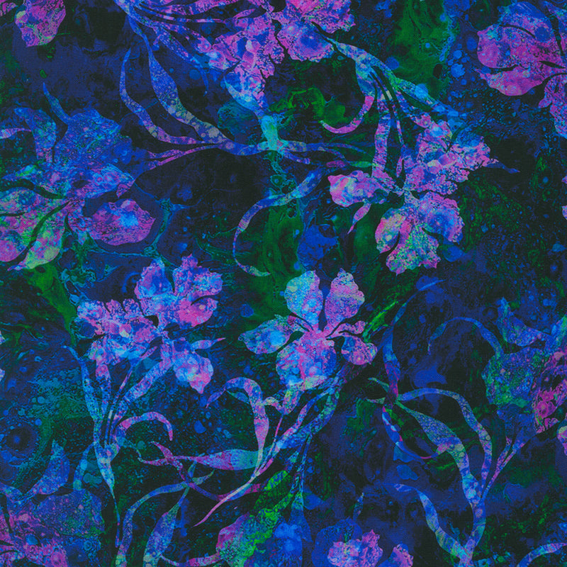 Wild Vista - Large Floral - Midnight Purple