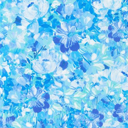 Painterly Petals - Meadow - Blue